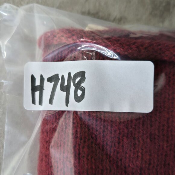 Sundace Floral Embroidered Cardigan M Burgundy Mohair Wool Boho Artsy Sweater - Picture 11 of 11